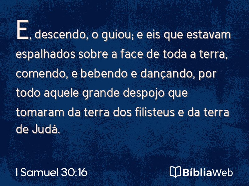 I Samuel 30:16 em imagem para compartilhar