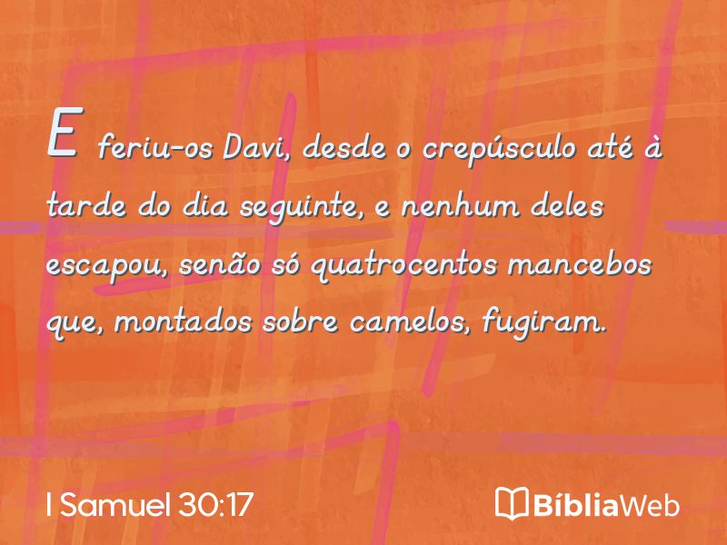 I Samuel 30:17 em imagem para compartilhar