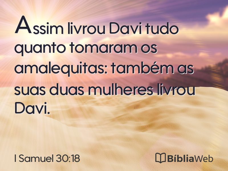 I Samuel 30:18 em imagem para compartilhar