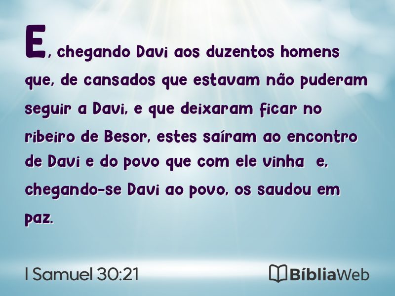 I Samuel 30:21 em imagem para compartilhar