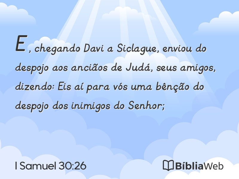 I Samuel 30:26 em imagem para compartilhar