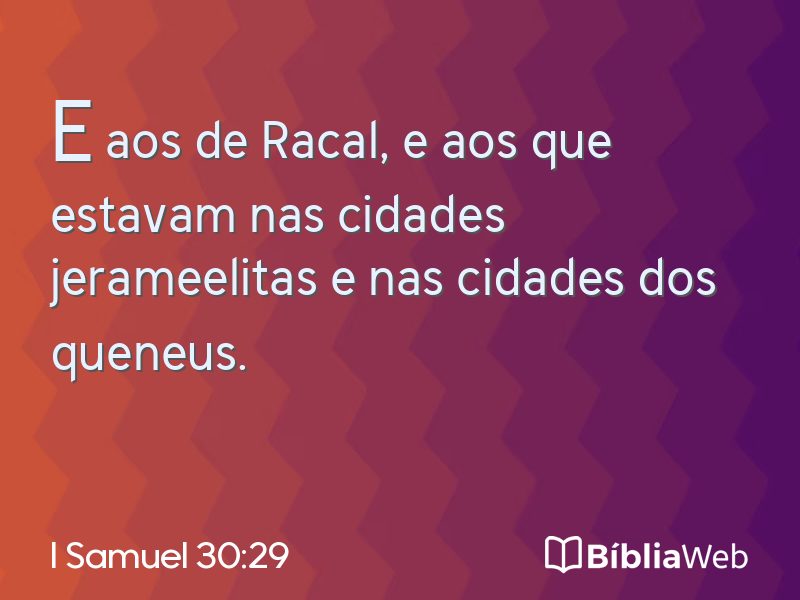 I Samuel 30:29 em imagem para compartilhar