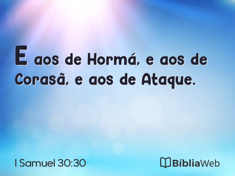 I Samuel 30:30 em imagem para compartilhar