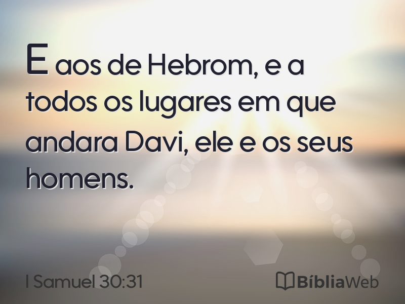 I Samuel 30:31 em imagem para compartilhar