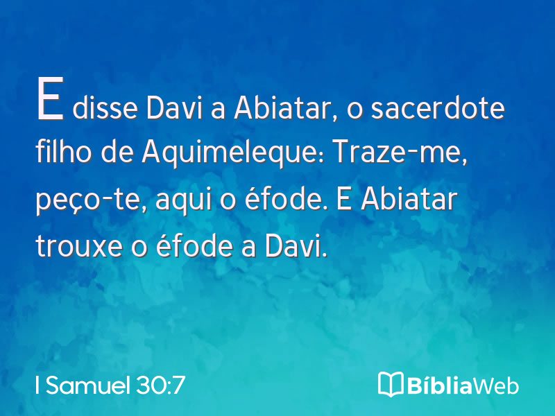 I Samuel 30:7 em imagem para compartilhar