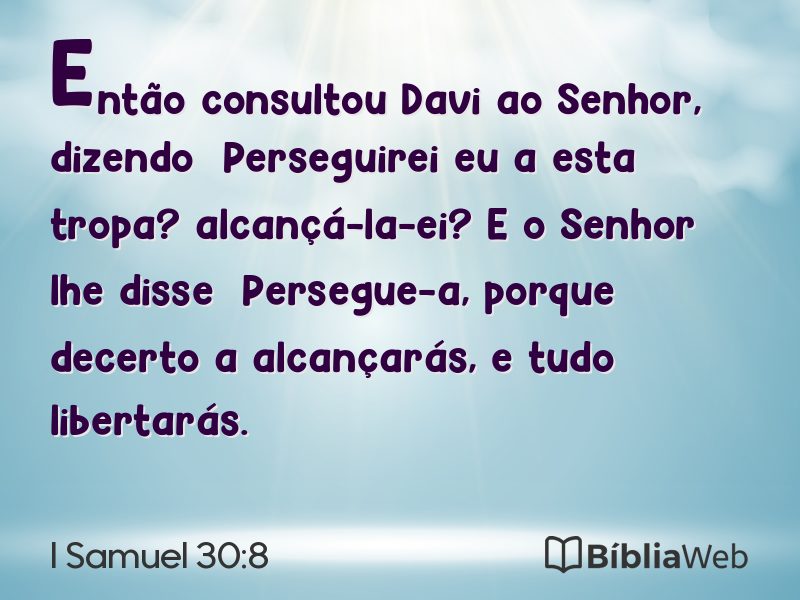 I Samuel 30:8 em imagem para compartilhar