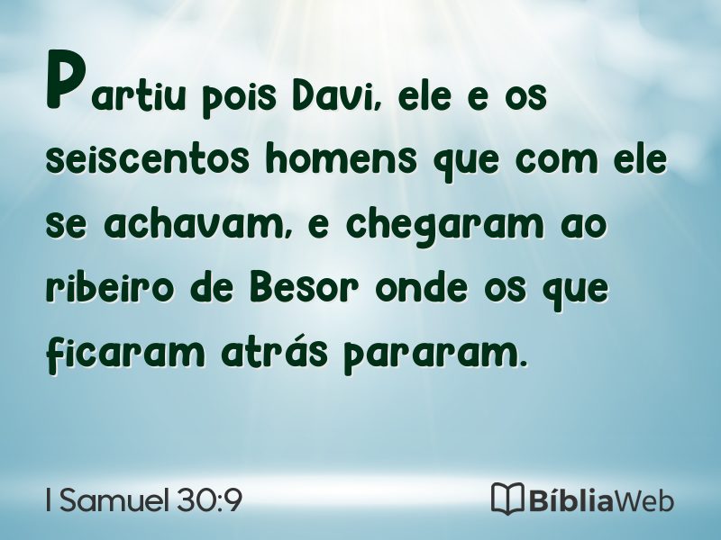 I Samuel 30:9 em imagem para compartilhar