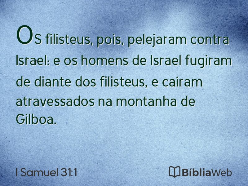 I Samuel 31:1 em imagem para compartilhar