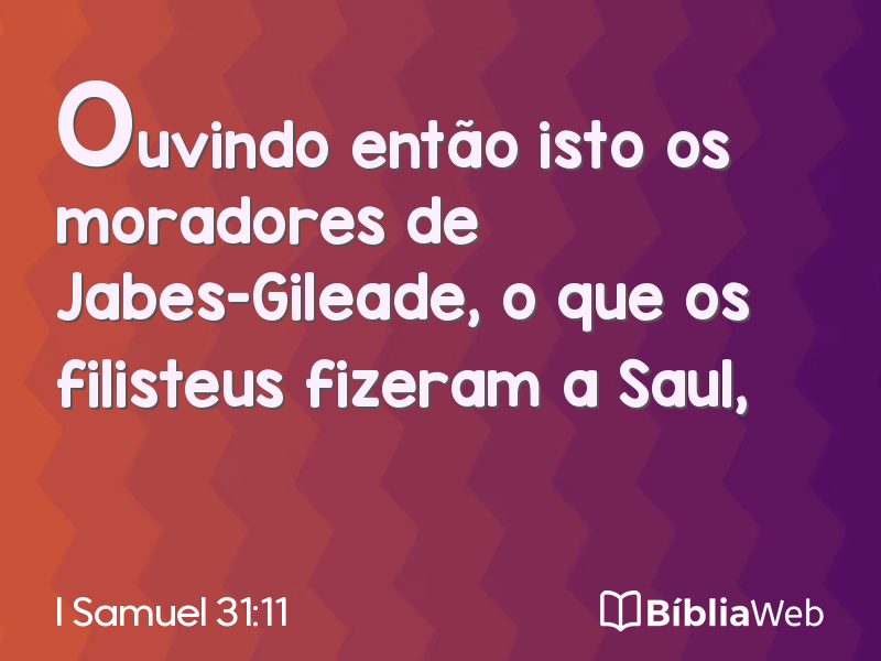 I Samuel 31:11 em imagem para compartilhar