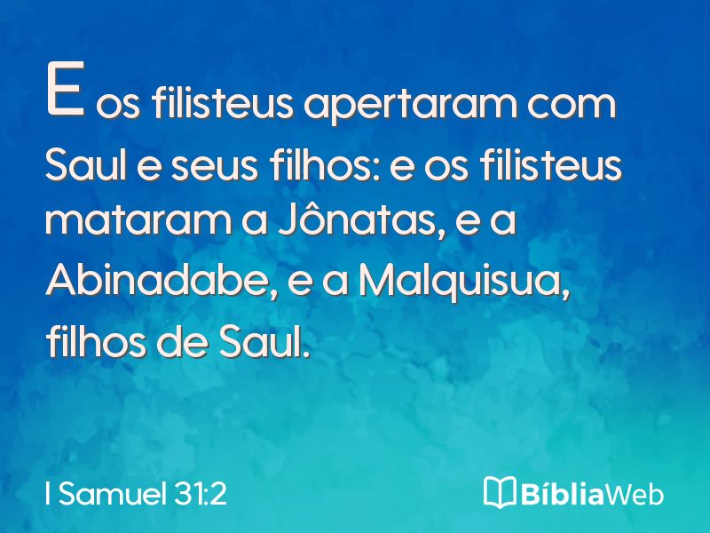 I Samuel 31:2 em imagem para compartilhar