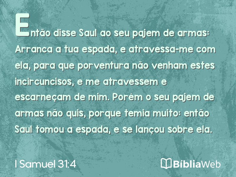 I Samuel 31:4 em imagem para compartilhar
