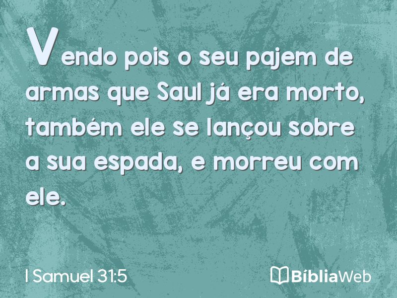 I Samuel 31:5 em imagem para compartilhar