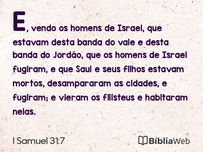 I Samuel 31:7 em imagem para compartilhar