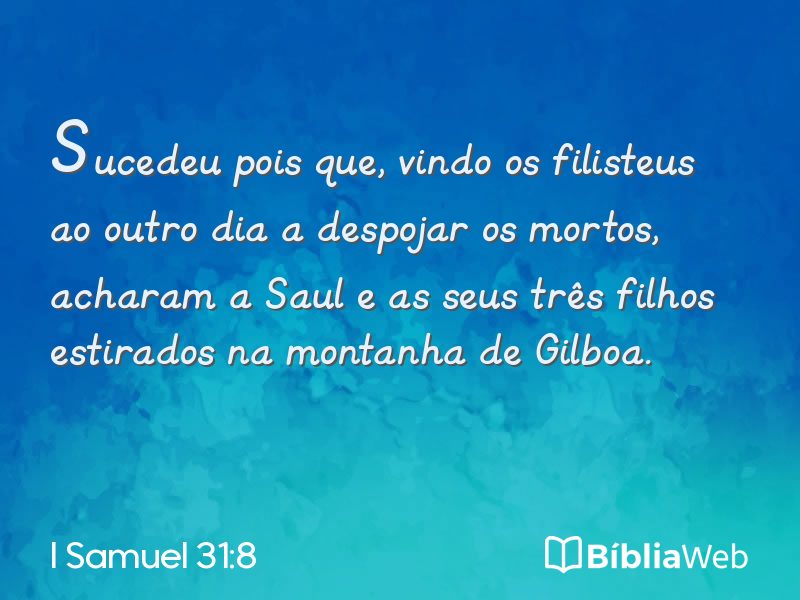 I Samuel 31:8 em imagem para compartilhar