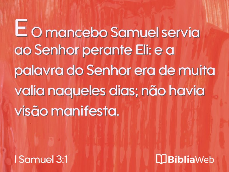 I Samuel 3:1 em imagem para compartilhar