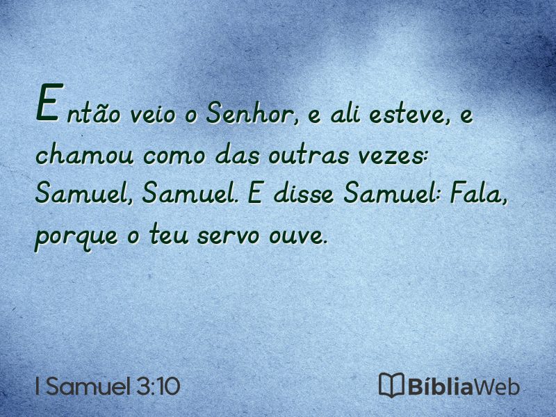 I Samuel 3:10 em imagem para compartilhar