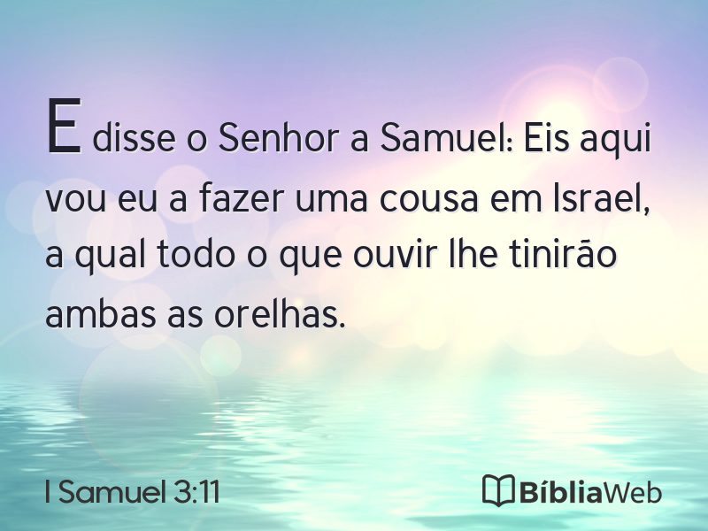 I Samuel 3:11 em imagem para compartilhar