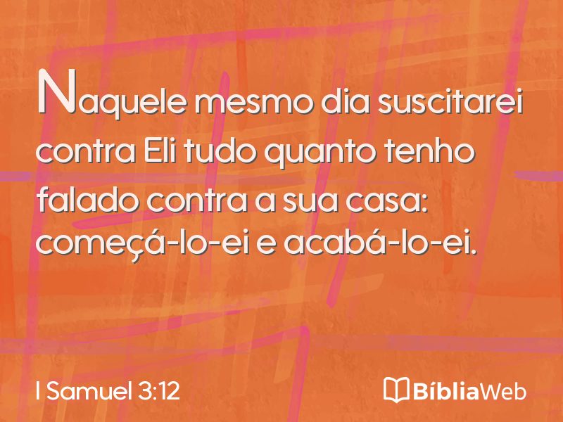 I Samuel 3:12 em imagem para compartilhar