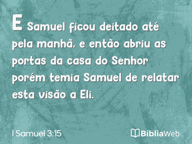 I Samuel 3:15 em imagem para compartilhar