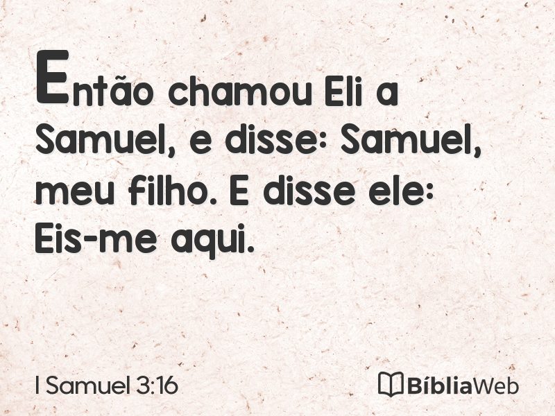 I Samuel 3:16 em imagem para compartilhar