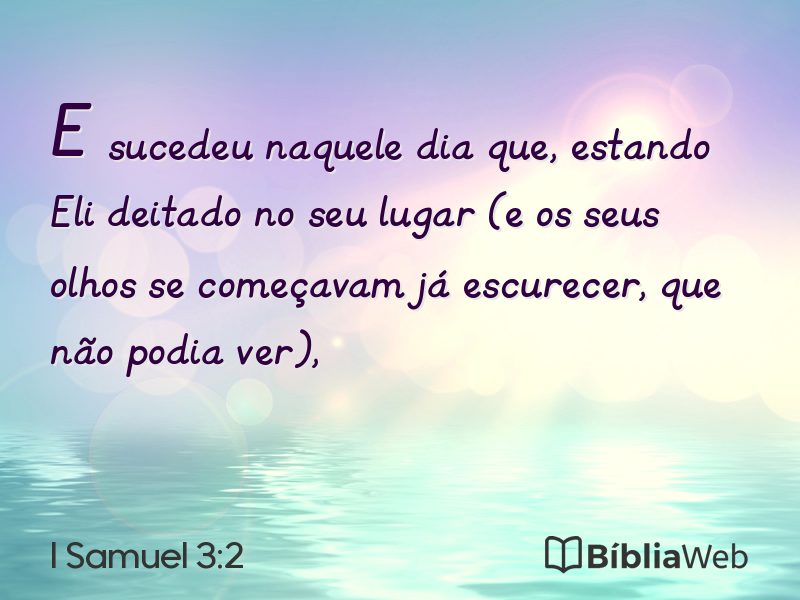 I Samuel 3:2 em imagem para compartilhar