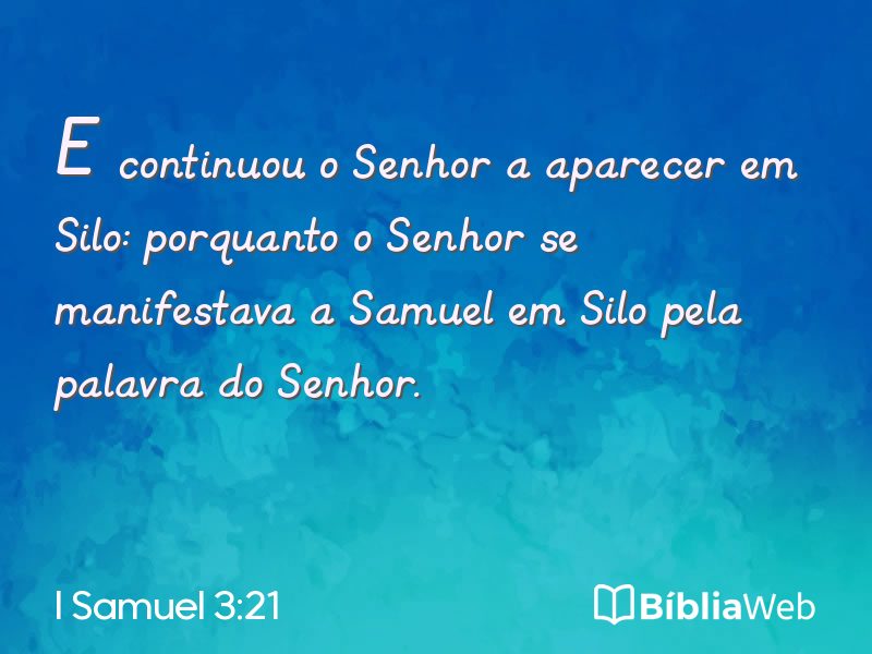 I Samuel 3:21 em imagem para compartilhar