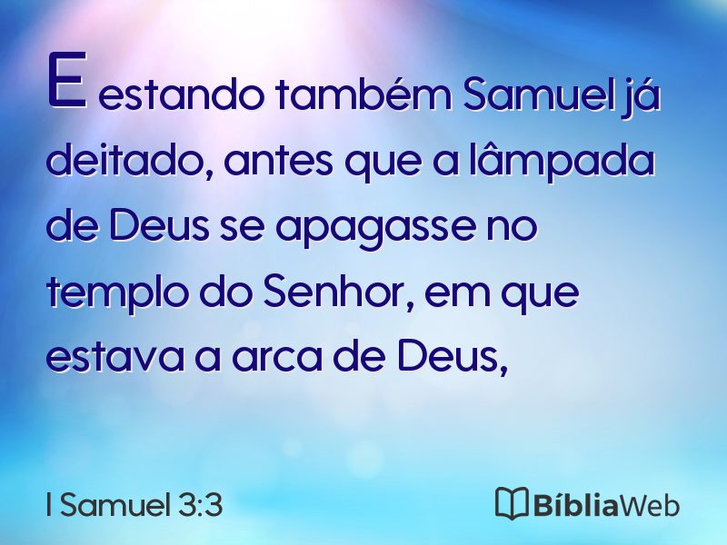 I Samuel 3:3 em imagem para compartilhar