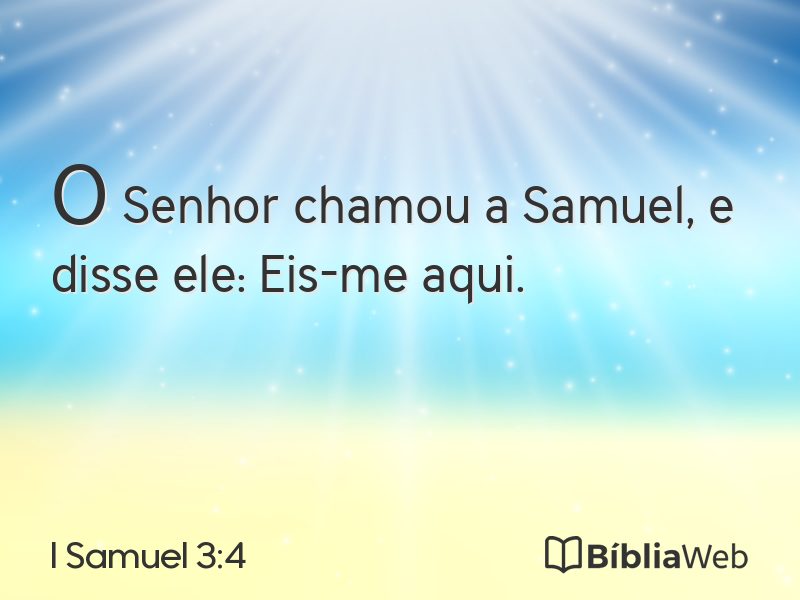 I Samuel 3:4 em imagem para compartilhar