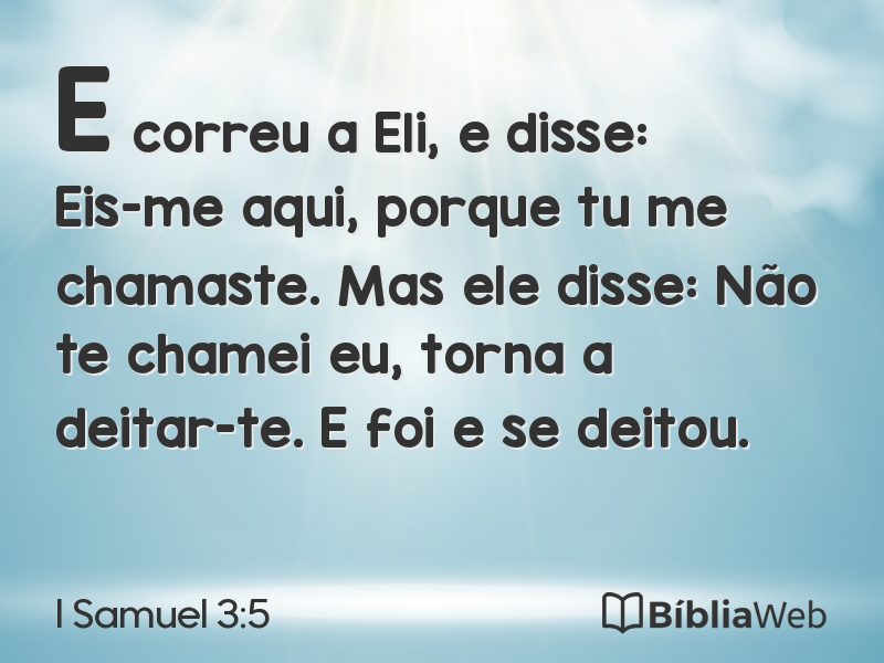 I Samuel 3:5 em imagem para compartilhar