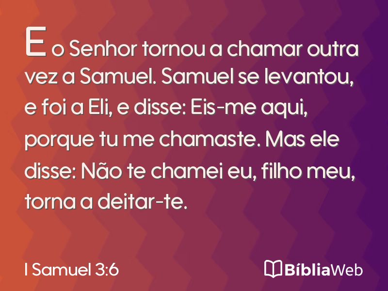 I Samuel 3:6 em imagem para compartilhar