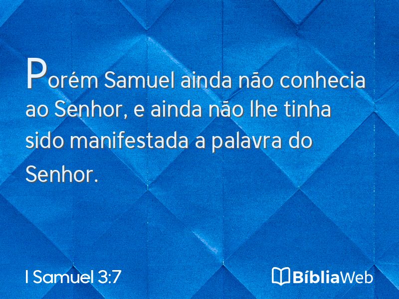 I Samuel 3:7 em imagem para compartilhar