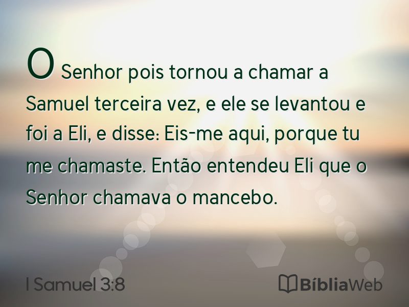 I Samuel 3:8 em imagem para compartilhar