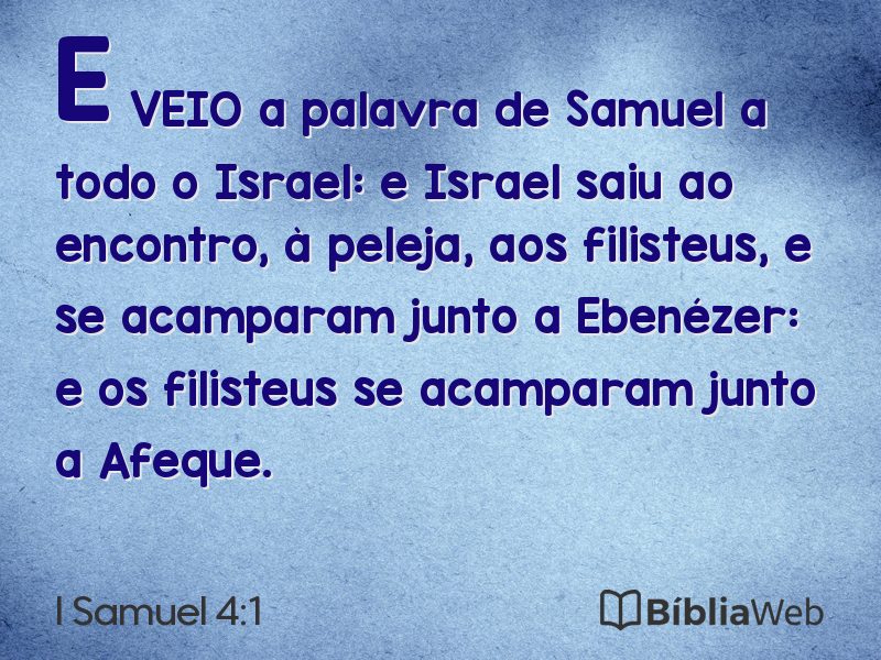I Samuel 4:1 em imagem para compartilhar