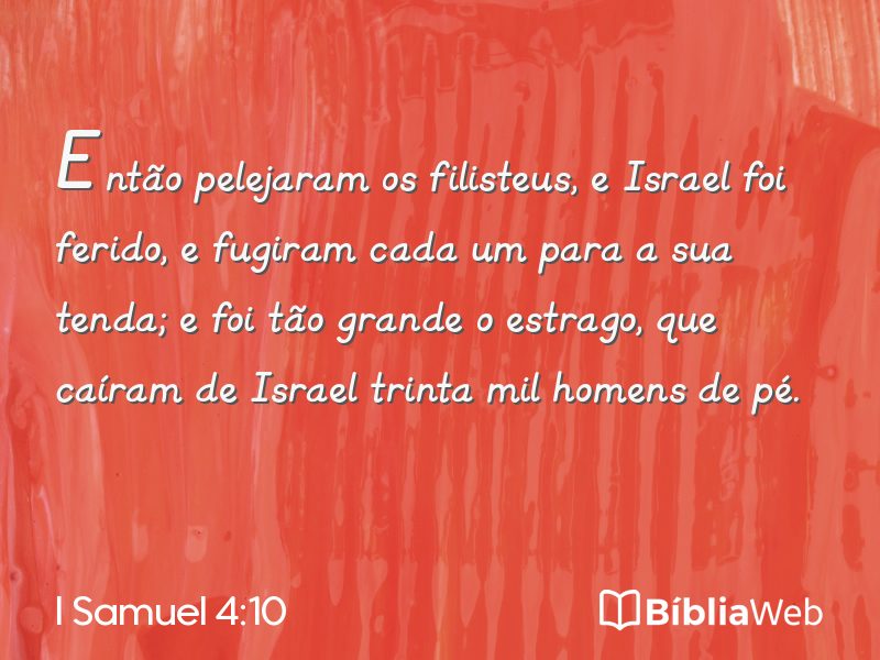 I Samuel 4:10 em imagem para compartilhar