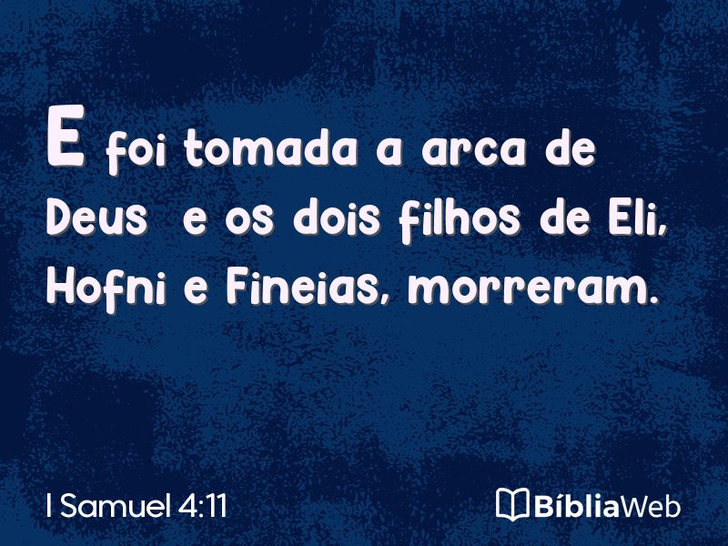 I Samuel 4:11 em imagem para compartilhar