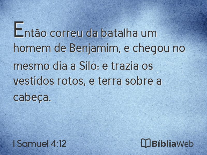 I Samuel 4:12 em imagem para compartilhar
