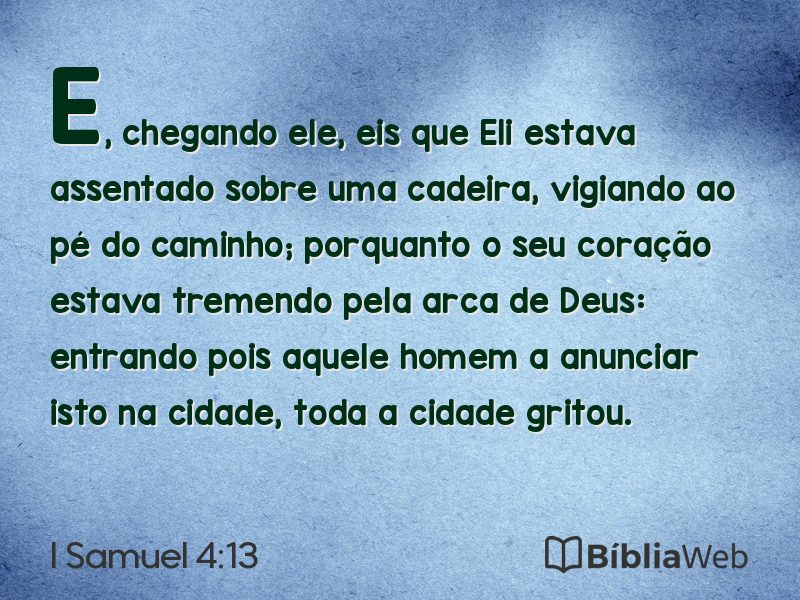 I Samuel 4:13 em imagem para compartilhar