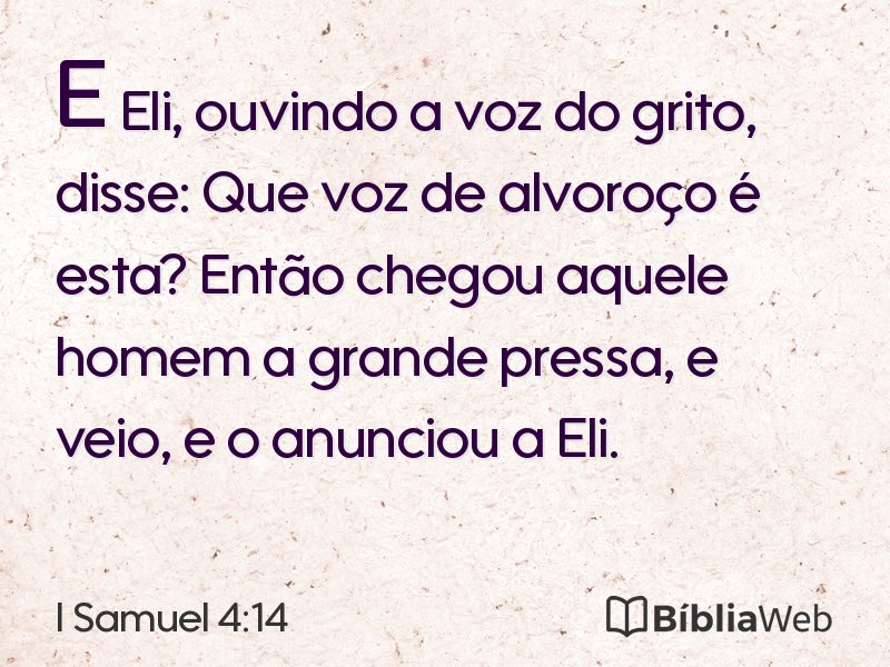I Samuel 4:14 em imagem para compartilhar