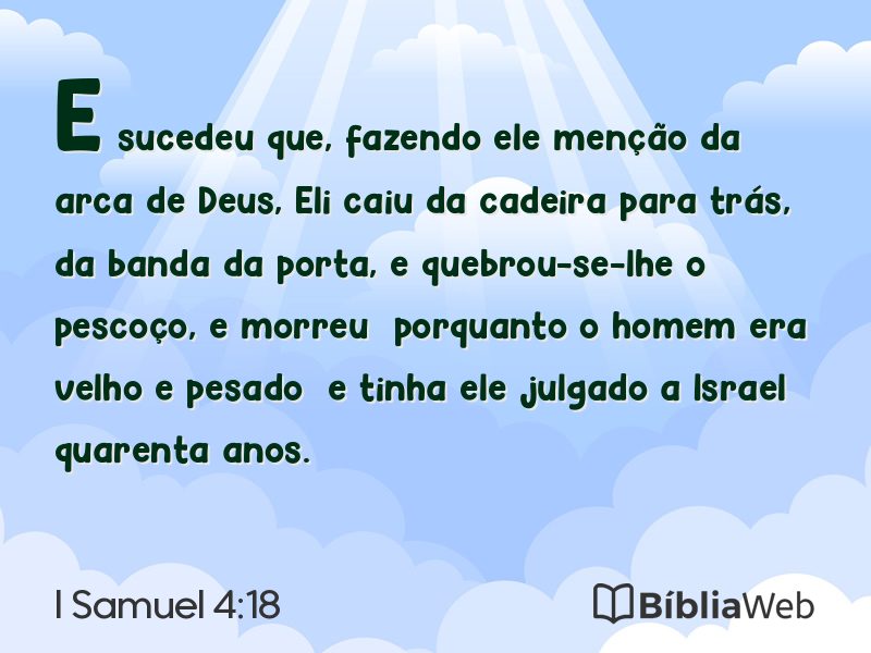 I Samuel 4:18 em imagem para compartilhar