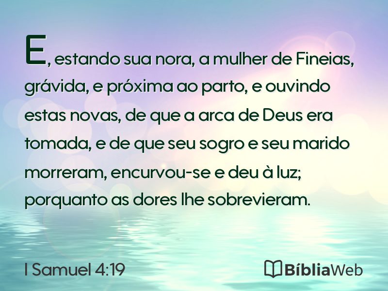 I Samuel 4:19 em imagem para compartilhar