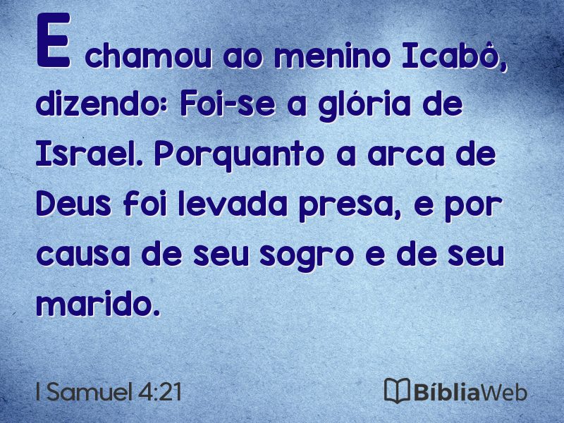 I Samuel 4:21 em imagem para compartilhar