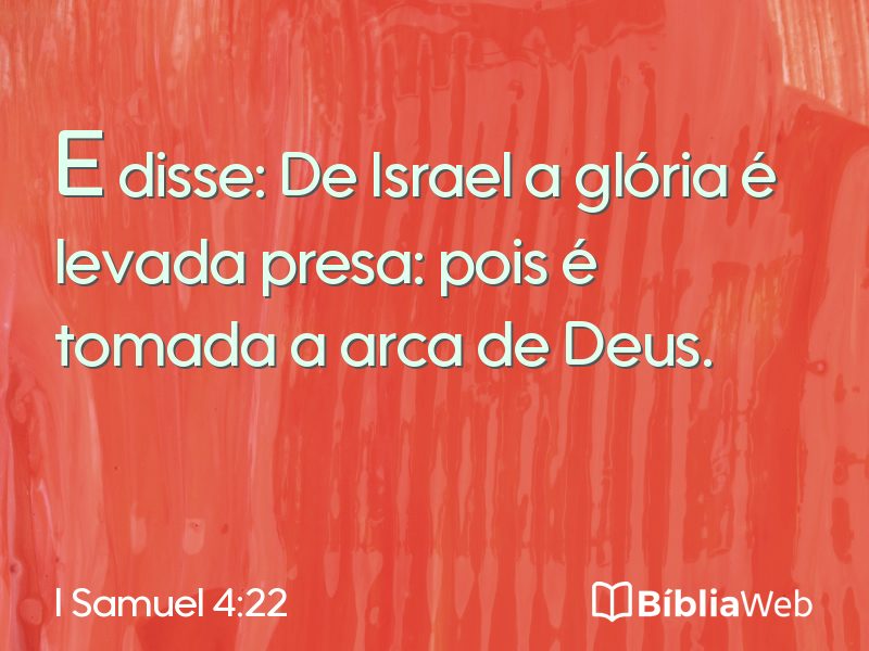 I Samuel 4:22 em imagem para compartilhar