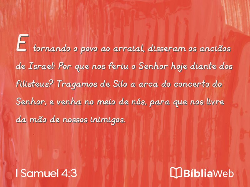 I Samuel 4:3 em imagem para compartilhar