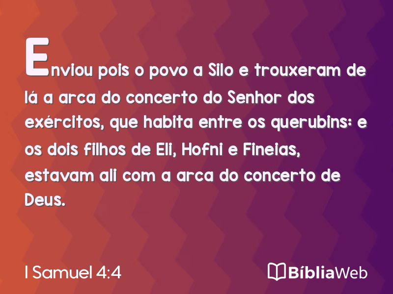 I Samuel 4:4 em imagem para compartilhar