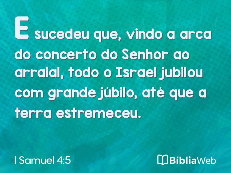I Samuel 4:5 em imagem para compartilhar