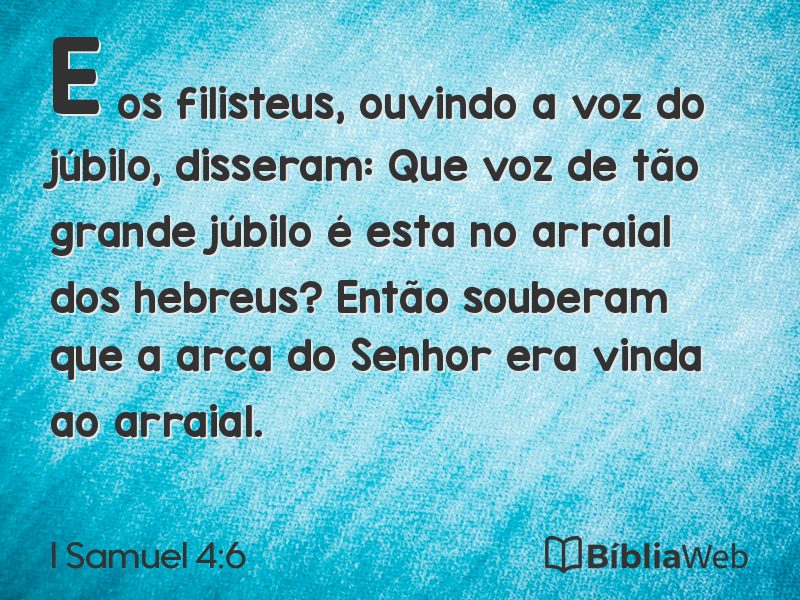 I Samuel 4:6 em imagem para compartilhar
