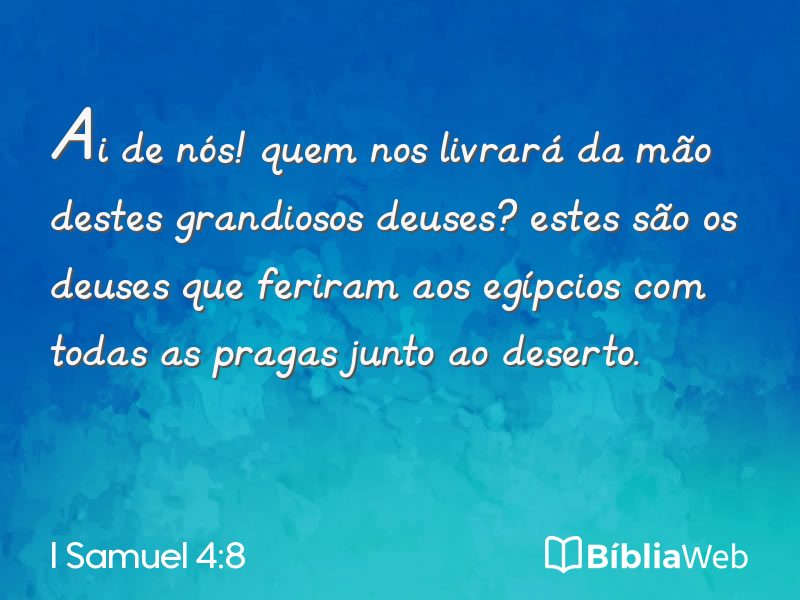 I Samuel 4:8 em imagem para compartilhar