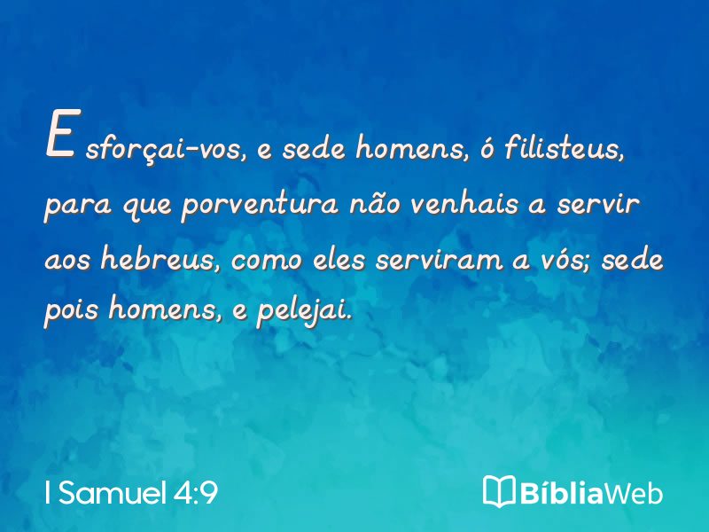 I Samuel 4:9 em imagem para compartilhar