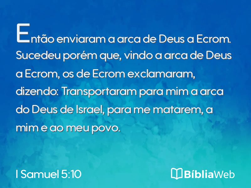 I Samuel 5:10 em imagem para compartilhar