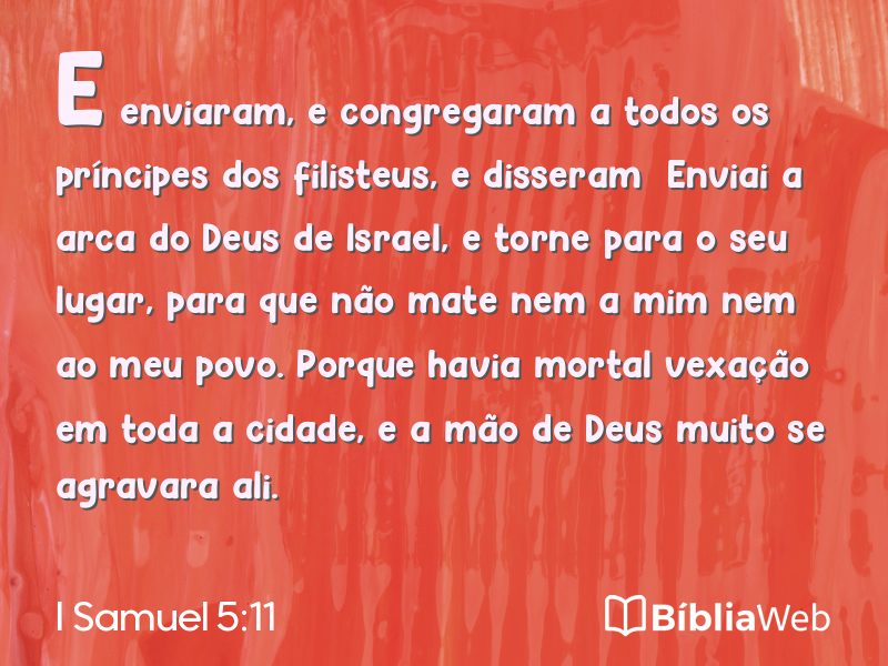 I Samuel 5:11 em imagem para compartilhar